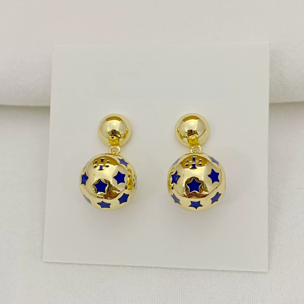 Tory Burch Geometric Ball Drop Earrings Metal